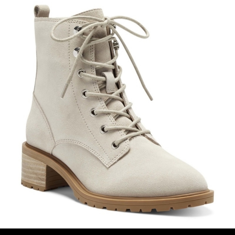 NEW SOLE SOCIETY FAUNYA COMBAT BOOT LACE UP ANKLE BOOTIES SIZE 9.5/10 NEW IN BOX